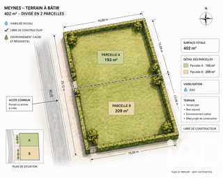  Terrain � vendre 402 m�