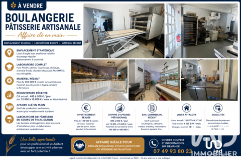   Vente Boulangerie, Pâtisserie 140 m&sup2; 