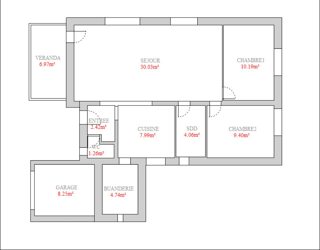  Maison à vendre 3 pièces 80 m²