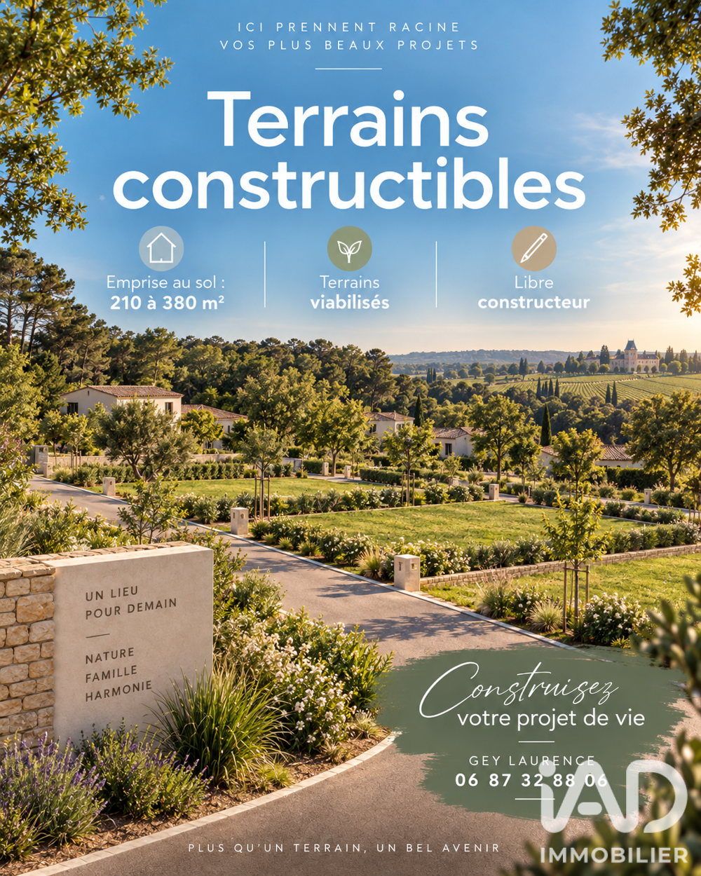 Vente Terrain Vente Terrain à bâtir 750 m&sup2; Martillac