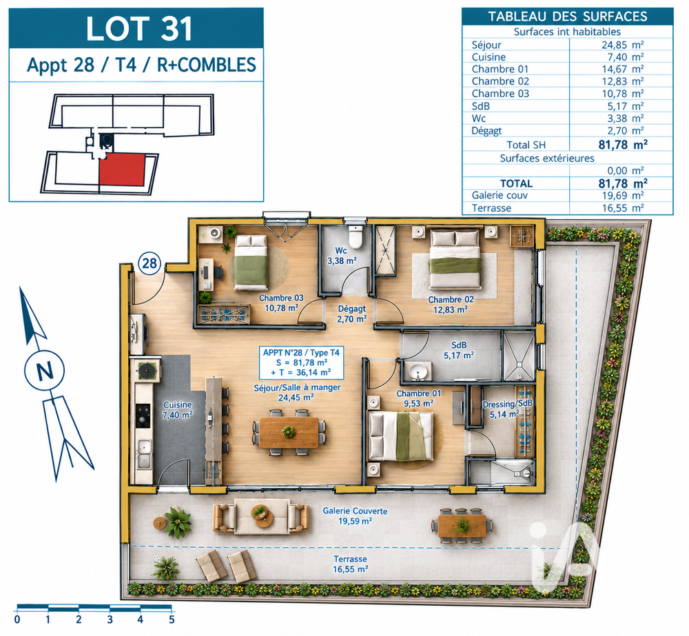 Vente Appartement 4 pièces