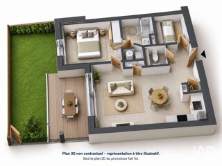  Appartement à vendre 2 pièces 50 m²