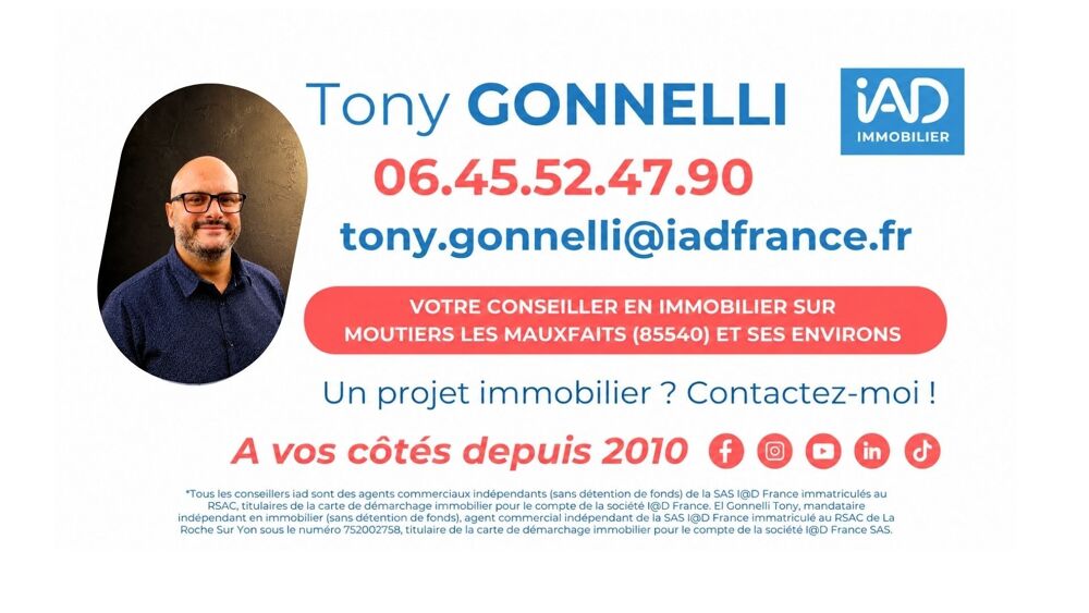 Vente Terrain Vente Terrain à bâtir 454 m&sup2; Saint-vincent-sur-jard