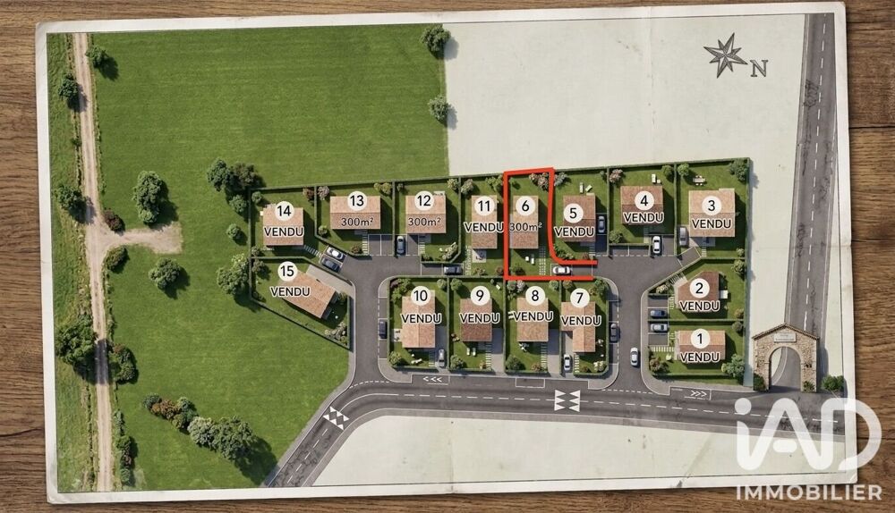 Vente Terrain Vente Terrain à bâtir 300 m&sup2; Lunel