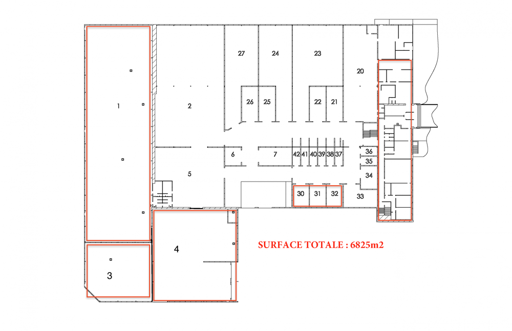   Vente Boutique/Local commercial 6 825 m&sup2; 