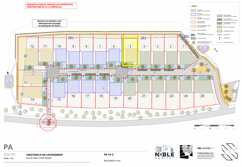 Vente Terrain Vente Terrain à bâtir 761 m&sup2; Pange