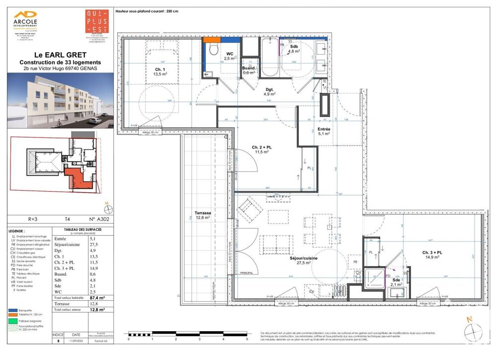 Vente Appartement 4 pièces