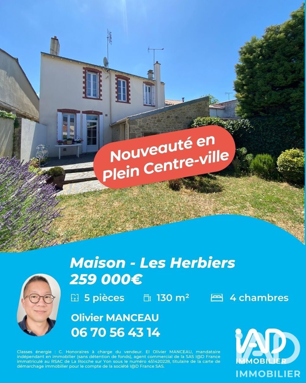 vente Maison - 5 pièce(s) - 130 m² Les Herbiers (85500)