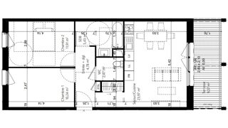  Appartement à vendre 3 pièces 59 m²