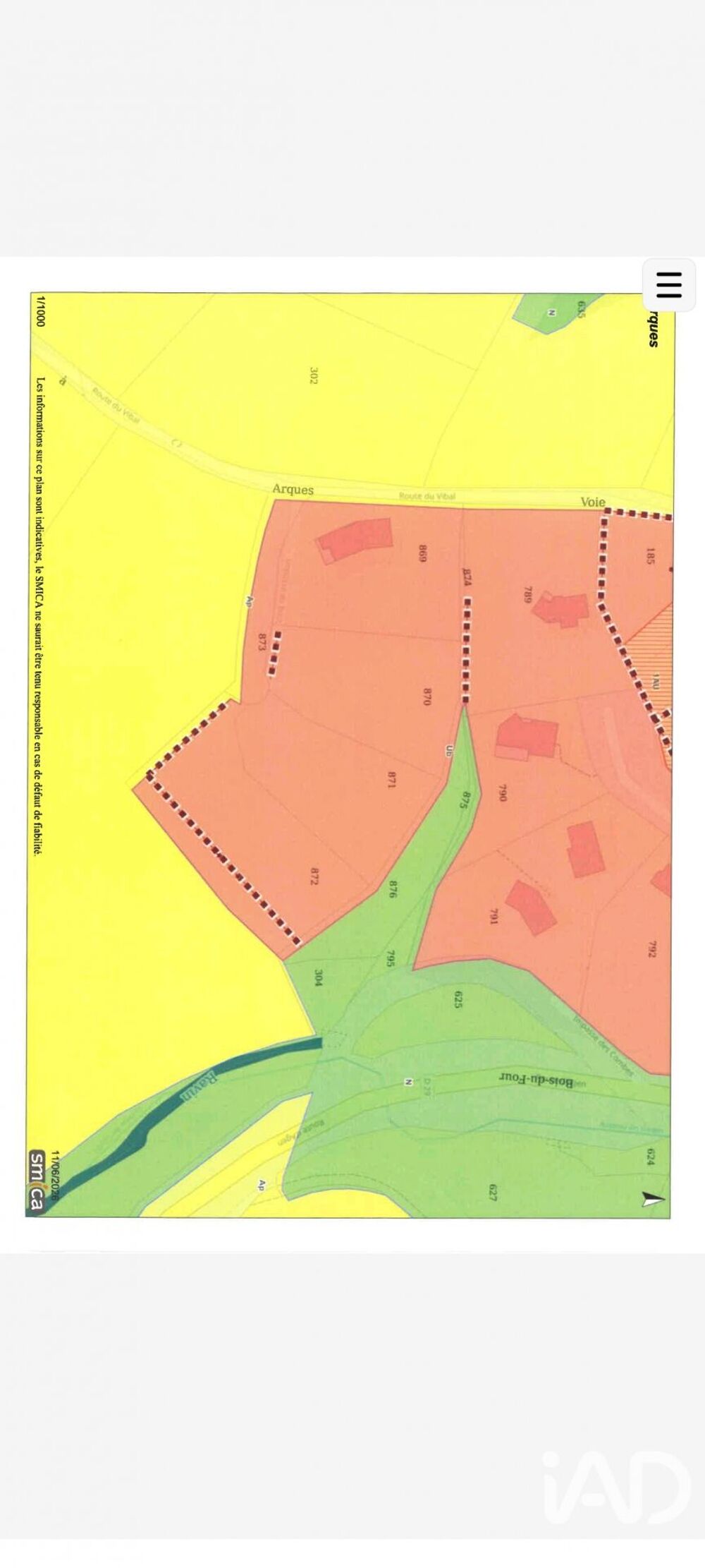 vente Terrain - 2400 m² Arques (12290)