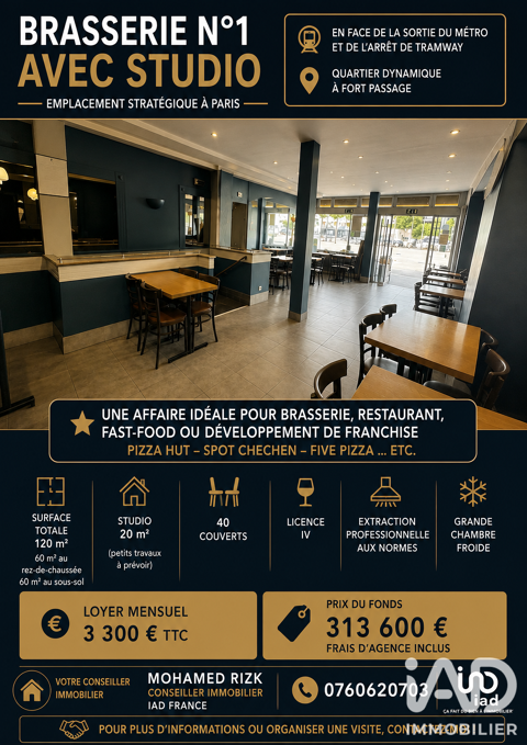   Vente Bar, Brasserie, Tabac 120 m&sup2; 
