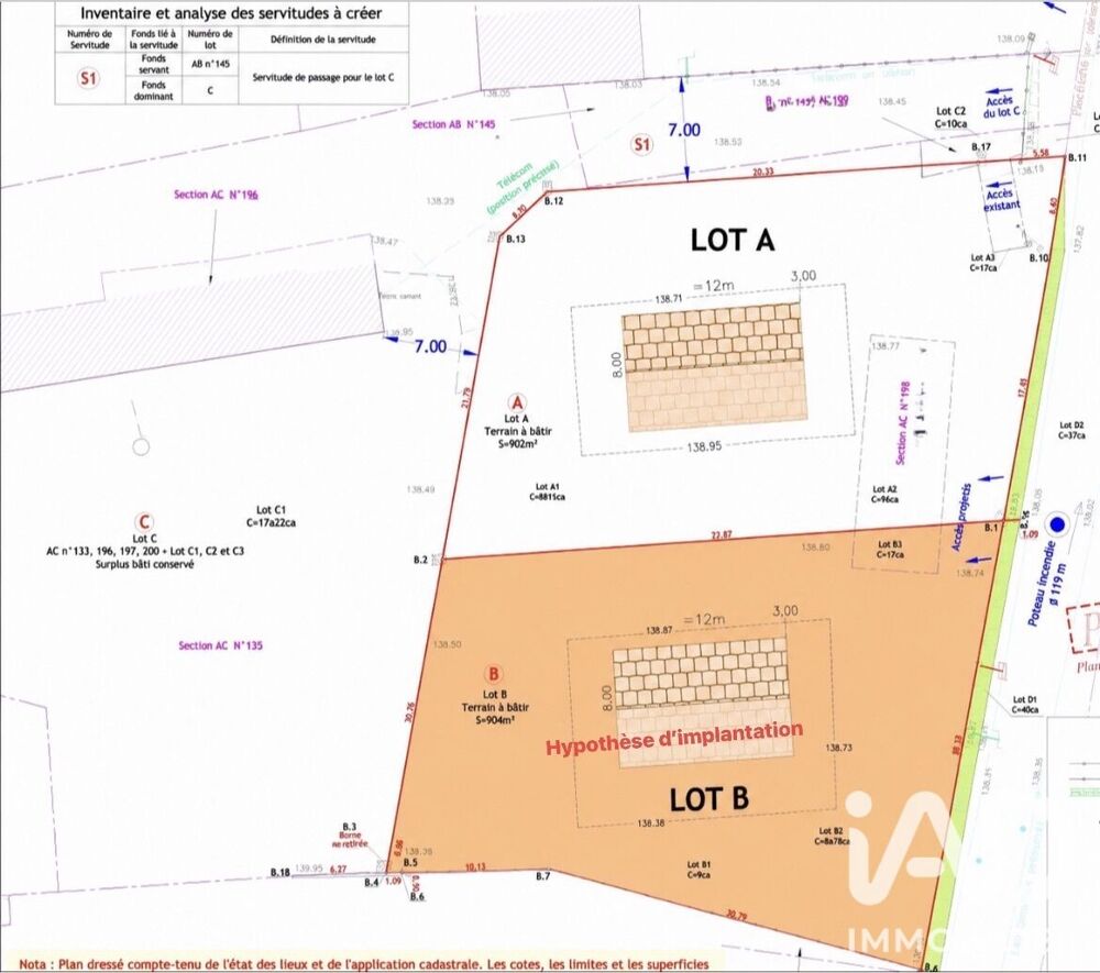 Vente Terrain Vente Terrain à bâtir 904 m&sup2; Villez-sur-le-neubourg