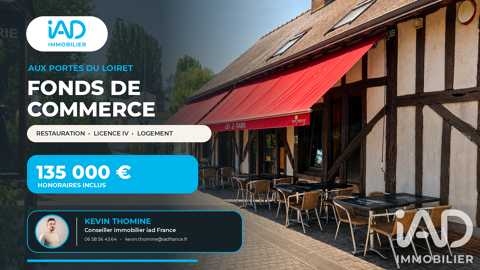 Vente Restaurant 163 m&sup2; 135200 18700 Aubigny-sur-nère
