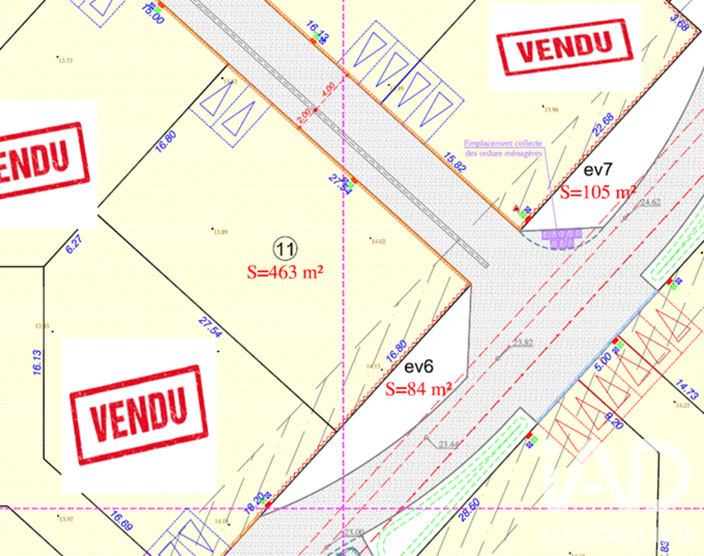 Vente Terrain Vente Terrain à bâtir 463 m&sup2; Challans