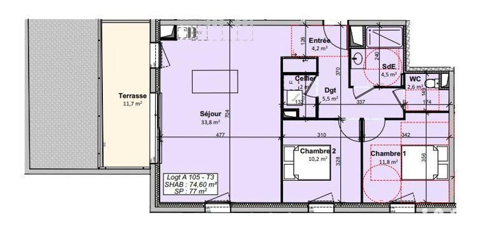 Vente Appartement 3 pièces