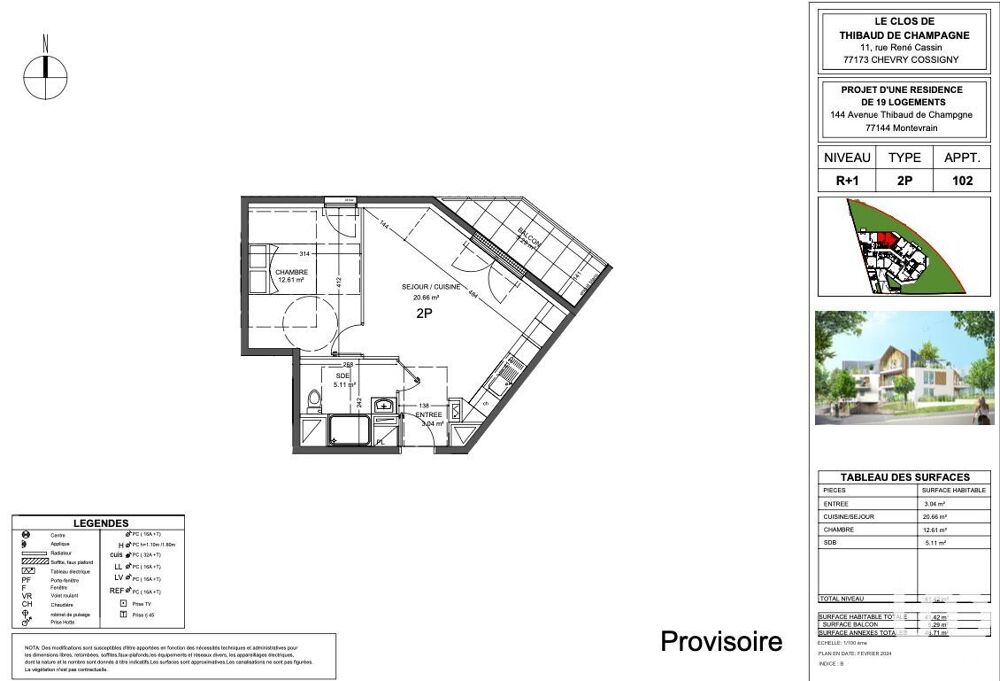 Vente Appartement 2 pièces
