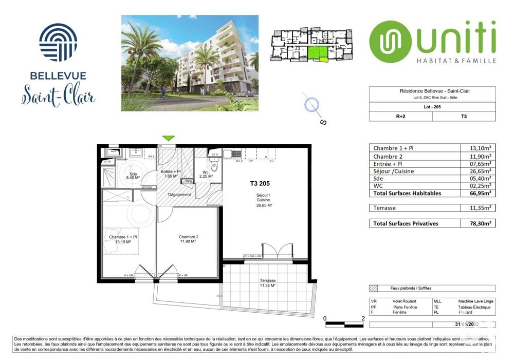Vente Appartement 3 pièces