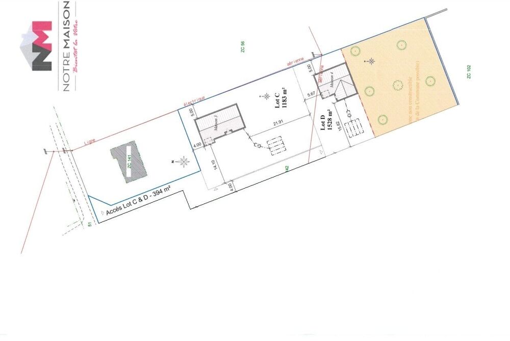 Vente Terrain Vente Terrain à bâtir 3 105 m&sup2; Taillant