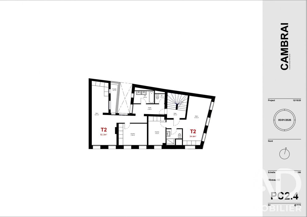 Vente Immeuble Vente Immeuble 477 m&sup2; Cambrai