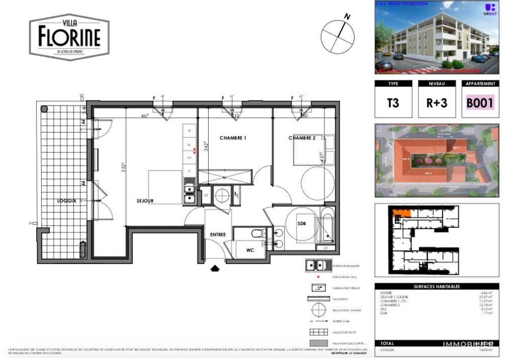 Vente Appartement 3 pièces
