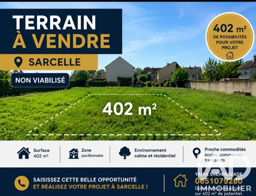 Vente Terrain Vente Terrain à bâtir 402 m&sup2; Sarcelles