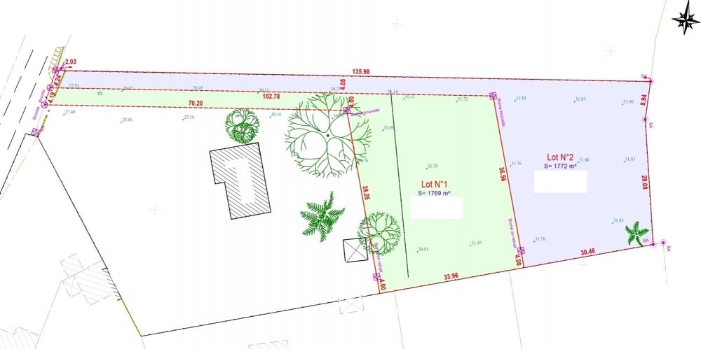 Vente Terrain Vente Terrain à bâtir 1 772 m&sup2; Le champ-saint-père