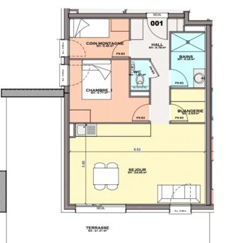  Appartement � vendre 3 pi�ces 55 m�