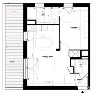  Appartement à vendre 2 pièces 43 m²