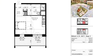  Appartement à vendre 1 pièce 28 m²