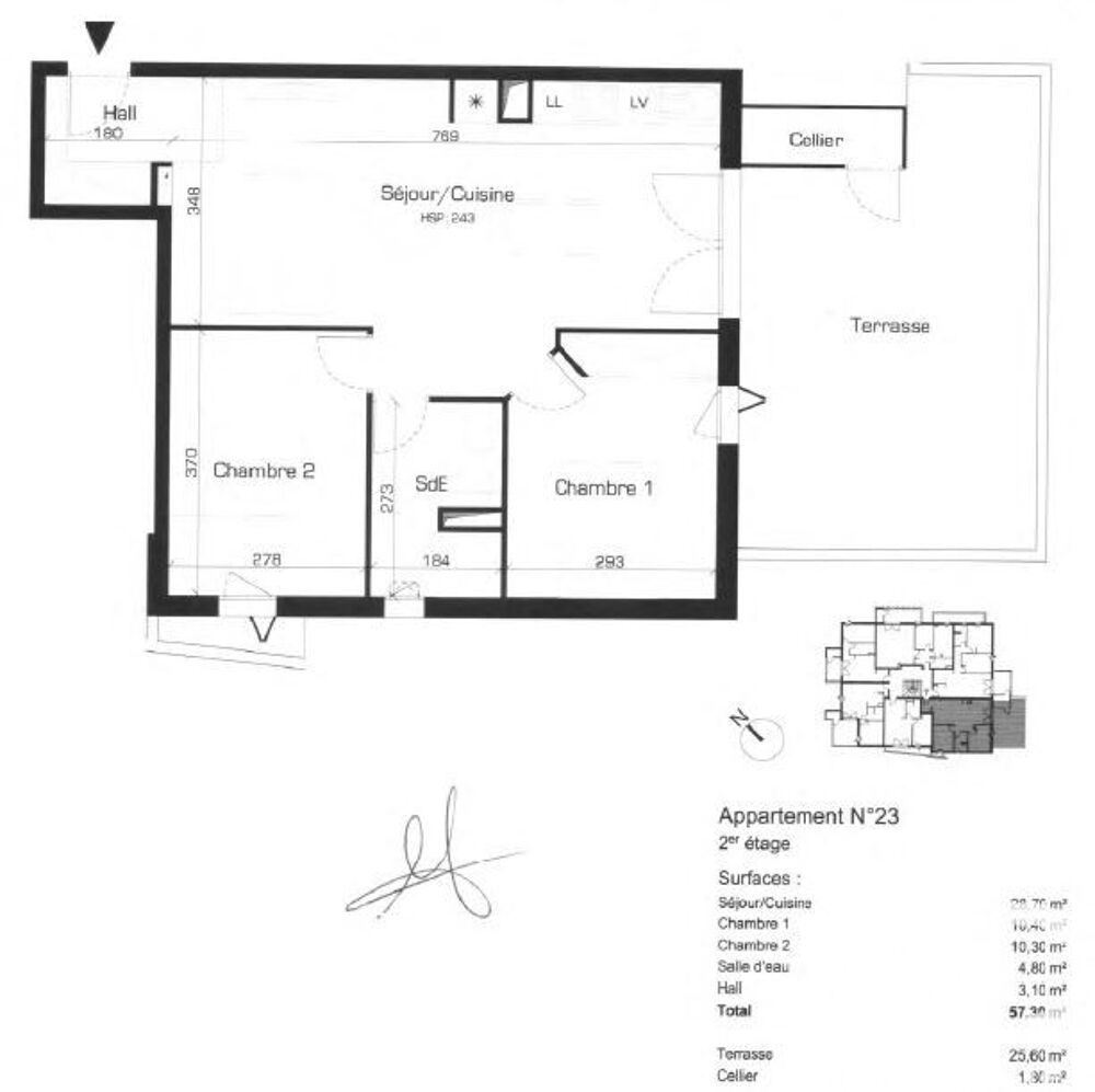 location Appartement - 3 pièce(s) - 57 m² Sérignan (34410)