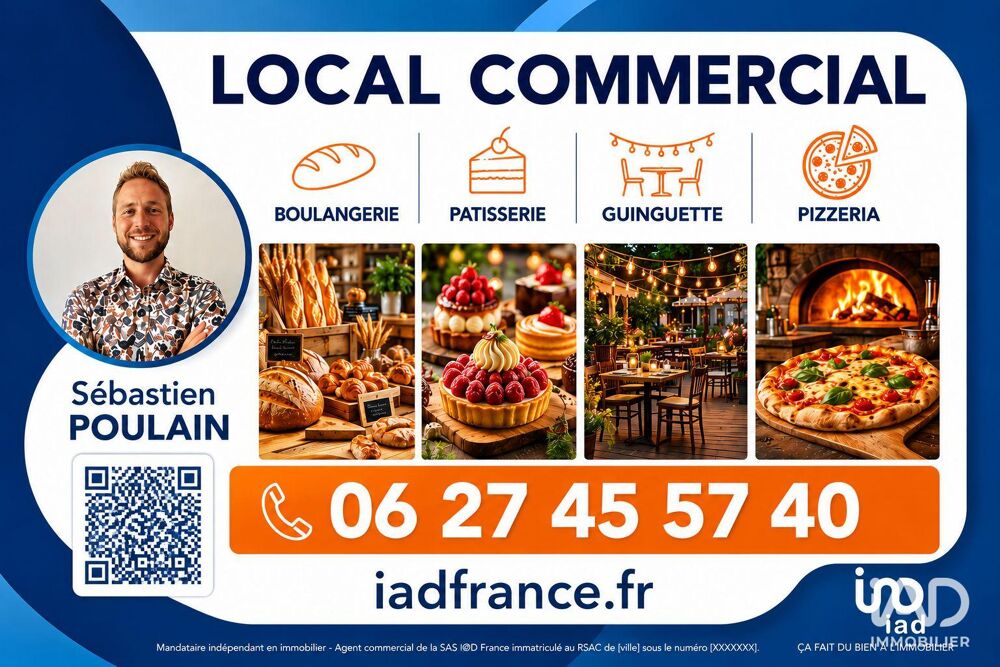   Vente Boulangerie 350 m&sup2; 