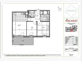  Appartement à vendre 3 pièces 58 m²