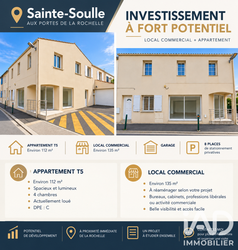 Vente Boutique/Local commercial 242 m&sup2; 318996 17220 Sainte-soulle