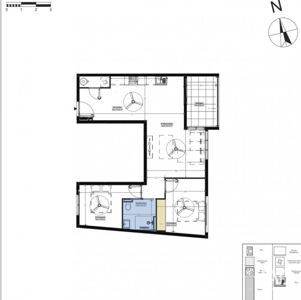 Vente Appartement 3 pièces