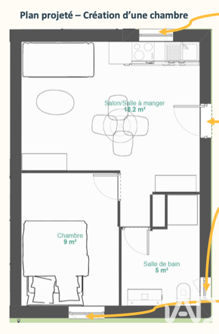  Appartement � vendre 1 pi�ce 32 m�
