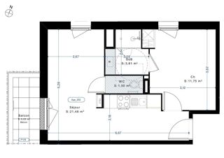  Appartement à vendre 2 pièces 38 m²