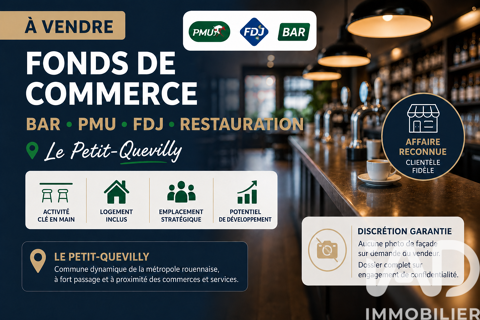 Vente Bar, Brasserie, Tabac 183000 76140 Le petit-quevilly