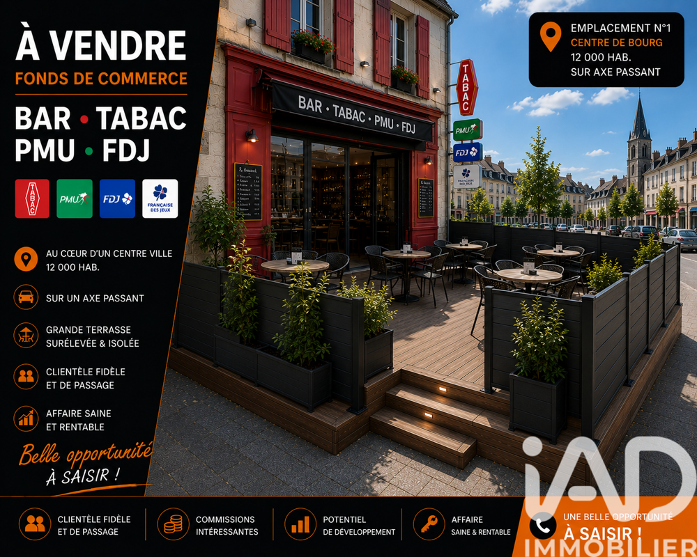   Vente Bar, Brasserie, Tabac 92 m&sup2; 