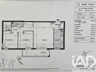  Appartement à vendre 3 pièces 71 m²