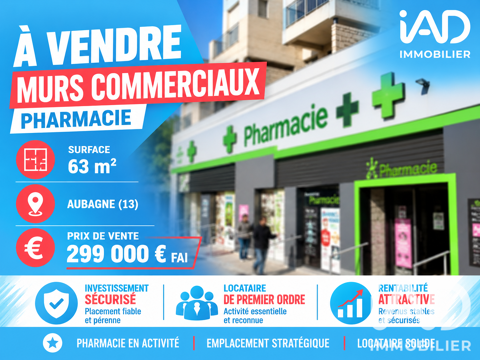 Vente Boutique/Local commercial 63 m&sup2; 299000 13400 Aubagne