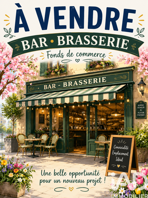 Vente Bar, Brasserie, Tabac 150 m&sup2; 179000 92190 Meudon