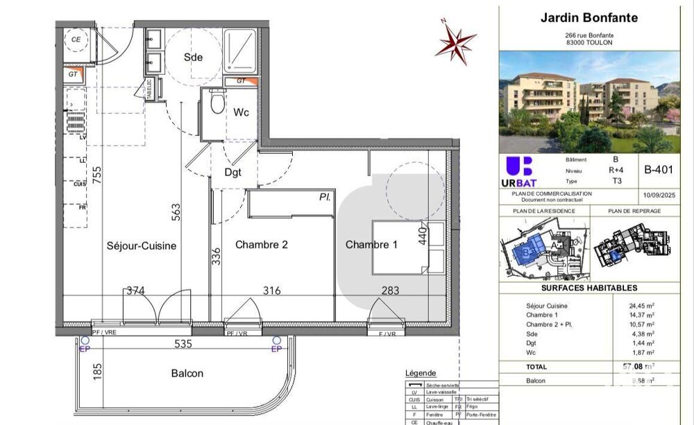 Vente Appartement 3 pièces