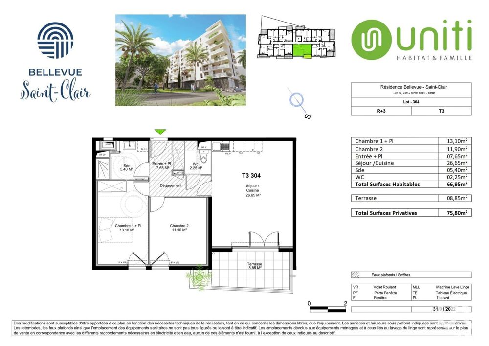 Vente Appartement 3 pièces