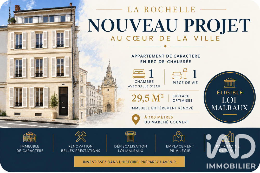 Vente Appartement Vente Appartement 2 pièces La rochelle