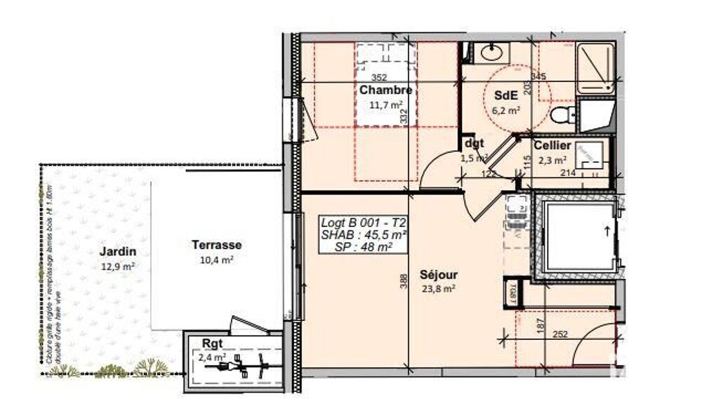 Vente Appartement 2 pièces