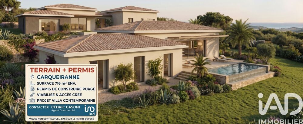 Vente Terrain Vente Terrain 716 m&sup2; Carqueiranne