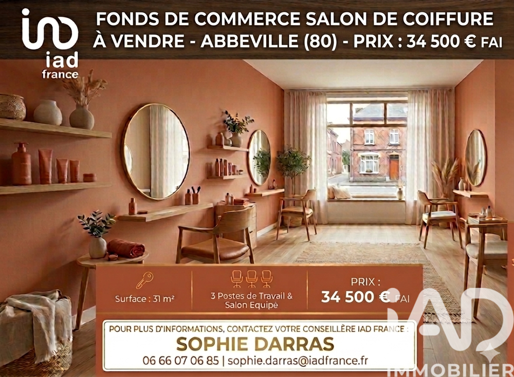   Vente Esthétique, Coiffure 31 m&sup2; 