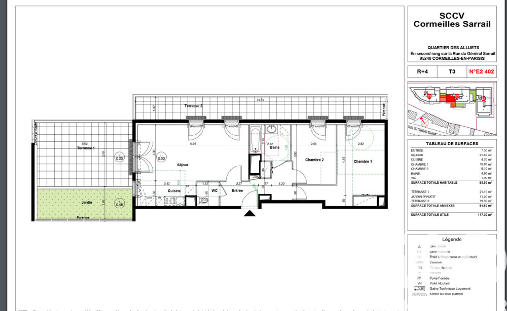 Vente Appartement 3 pièces