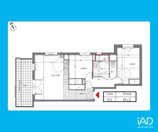  Appartement � vendre 3 pi�ces 65 m�