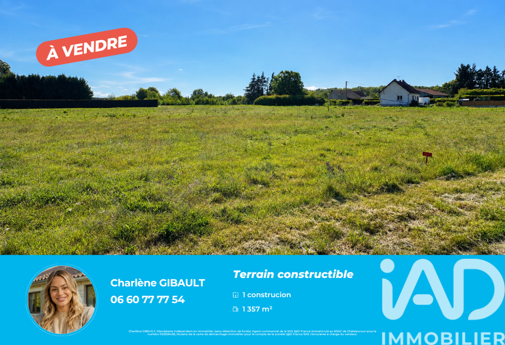 vente Terrain - 1357 m² Chabris (36210)